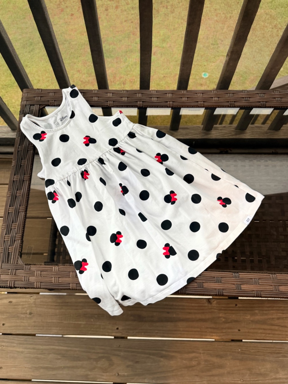Gap Disney Girls' White Polka Dot Minnie Mouse Dress Size 5T